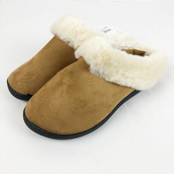 Nordstrom Rack Womens Holly Clog Slippers Large 9-10 Brown Faux Fur Slip-On NWT - Picture 2 of 10